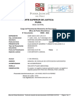 Piura Corte Superior de Justicia: Cargo de Presentación Electrónica de Documento (Mesa de Partes Electrónica) 18655