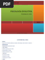 FORMATO DE PROGRAMA DE CURSO PSICOLOGÍA EVOLUTIVA - Manola Pop