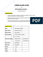 Curriculum Vitae: MD - Shahjahan Badsha