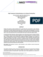 High Temperature Coking Resistance of An Alumina Forming Alloy