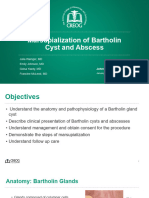 Marsupialization of Bartholin Cyst and Abscess - ACOG 2023