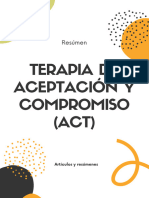 Terapia de Aceptación y Compromiso ACT