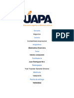 Matematica Financiera Tarea 4, Interés Compuesto