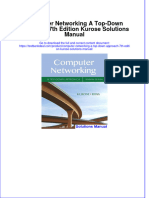 Computer Networking A Top-Down Approach 7th Edition Kurose Solutions Manual Instant Download All Chapter