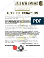 ACTE DE DONATION Benin Bon