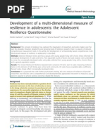 Adolescent Resilience Questionnaire