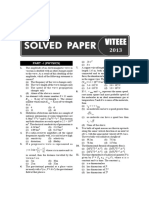 Solved Paper: Viteee