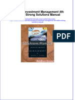 Practical Investment Management 4th Edition Strong Solutions Manual Instant Download All Chapter