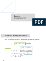 Ecuaciones de Segundo Grado