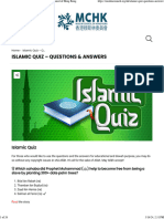 Islamic Quiz - Questions & Answers - Muslim Council of Hong Kong