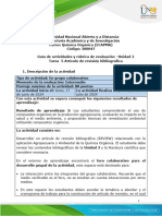 Guia de Actividades y Rúbrica de Evaluación Tarea 5 Articulo de Revisión