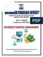 Advanced Financial Management