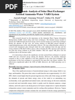 V2 I1 01 Thermodynamic Analysis of Solar Heat Exchanger Assisted Ammonia-Water VARS System