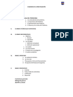 Esquema de La Investigación