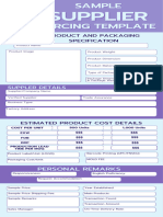 Sample Supplier Sourcing Template,,Larrosa