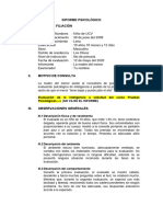 Informe Psicológico Wisc 5 - de Octubre