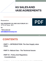 Gas Sales and Purchase Agreements ESQ Seminar