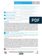 Evaluación Del Impacto de Las Variables Bioclimáticas en El NATURALES Consumo: Caso Estudio Sector de Aguas de La Habana.