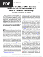 Design of WDM-RoF-PON Based On Improved OFDM Mechanism and Optical Coherent Technology