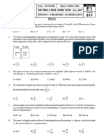 KEAM Mock Test 11/1