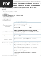 (AAB01) Cuestionario - Aplique Propiedades, Teoremas y Conceptos Básicos de - Números, Álgebra, Ecuaciones y Desigualdades para Resolver Problemas de La Vida Diaria. - MATEMATICA BASICA