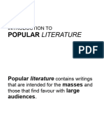 Introduction To Pop Literature S. Dominguez