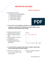 Exercícios de Termodinâmica