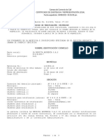 Certificado de Camara y Comercio Agosto 4 de 2023