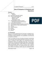 Unit 15 Uses of Computers in Production and Operations: Structure