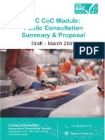 ASC CoC Module Public Consultation Summary Proposal March 2021