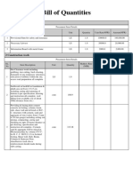 Bill of Quantities: 1 Provisional Sum