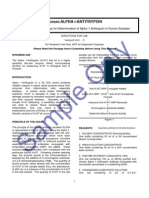 H Alpha 1 Antitrypsin: Immunoperoxidase Assay For Determination of Alpha 1-Antitrypsin in Human Samples