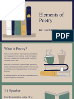 Elements of Poetry Education Presentation in Beige Blue and Green Illustrative Style