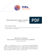 Master Économie, Banque Et Finance Internationales: To Cite This Version