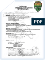 Convocatoria Campeonato