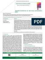 Assessment of Groundwater Potentials at Udi Local Government