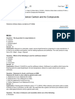 CBSE Class 10 Science Carbon and Its Compounds Worksheet 4