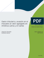 Gasto Tributario y Evasion en El Impuesto Al Valor Agregado en America Latina y El Caribe