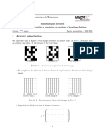 Calcul Matriciel Et Résolution de Systèmes D' ́equations Linéaires