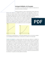 Aplicaciones de La Integral Definida A La Economía