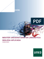 Titulación: Máster Universitario en Lingüística Inglesa Aplicada