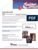 Tellabs Get Schooled Cheat Sheet: Carrier Ethernet 101