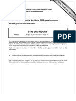 0495 Sociology: MARK SCHEME For The May/June 2010 Question Paper For The Guidance of Teachers