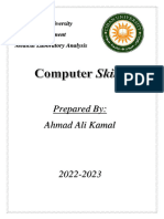 Prepared By: Ahmad Ali Kamal: Cihan University Department Medical Laboratory Analysis