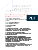 Entrevista A José María Pérez Jefe Del Departamento de Orientación de IES Carmen Martín Gaite