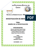 Diseño de Una Investigación de Mercado