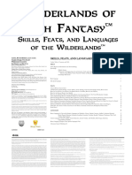 Wilderlands - Skills, Feats, and Languages of The Wilderlands