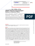 Diagnostic Utility of NINDS-CSN