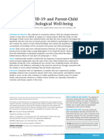 COVID19 and ParentChild Psychological WellbeingPediatrics