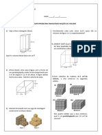 Exercícios Volume de Sólidos 8° Ano
